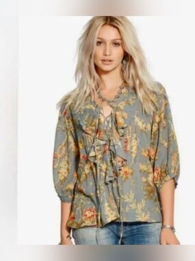 Denim & Supply Ralph Lauren floral cotton blouse size L